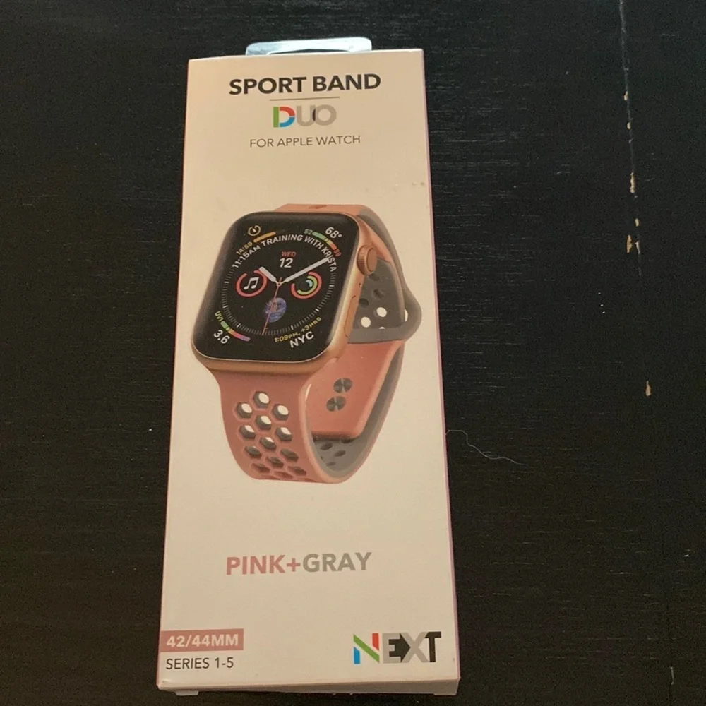 🍍Sport Band For Apple Watch/ series 1-5/42-44mm/ pink+gray 🍍F-2
